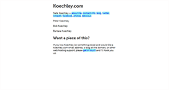 Desktop Screenshot of koechley.com